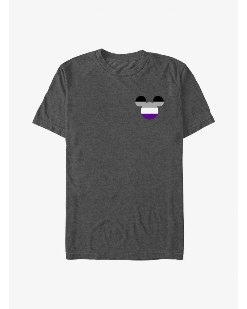 Disney Mickey Mouse Asexual Badge Pride T-Shirt $9.37 T-Shirts