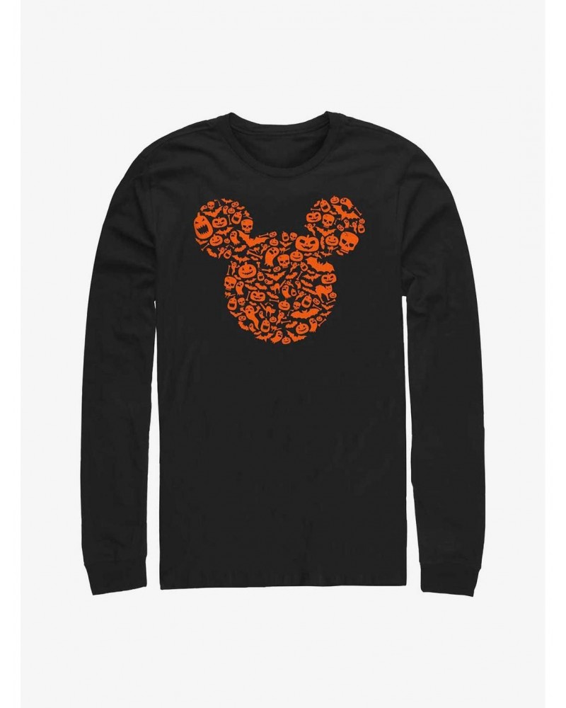 Disney Mickey Mouse Ears Halloween Icons Long-Sleeve T-Shirt $7.90 T-Shirts