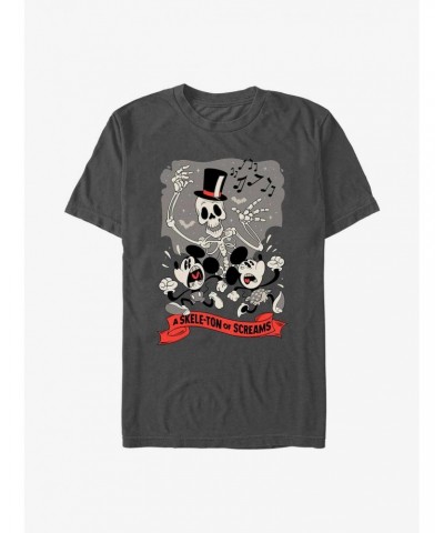 Disney Mickey Mouse A Skele-Ton of Screams T-Shirt $7.46 T-Shirts