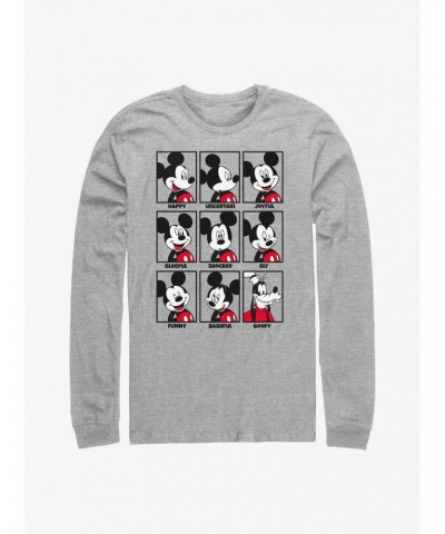 Disney Mickey Mouse Mood Long-Sleeve T-Shirt $10.53 T-Shirts