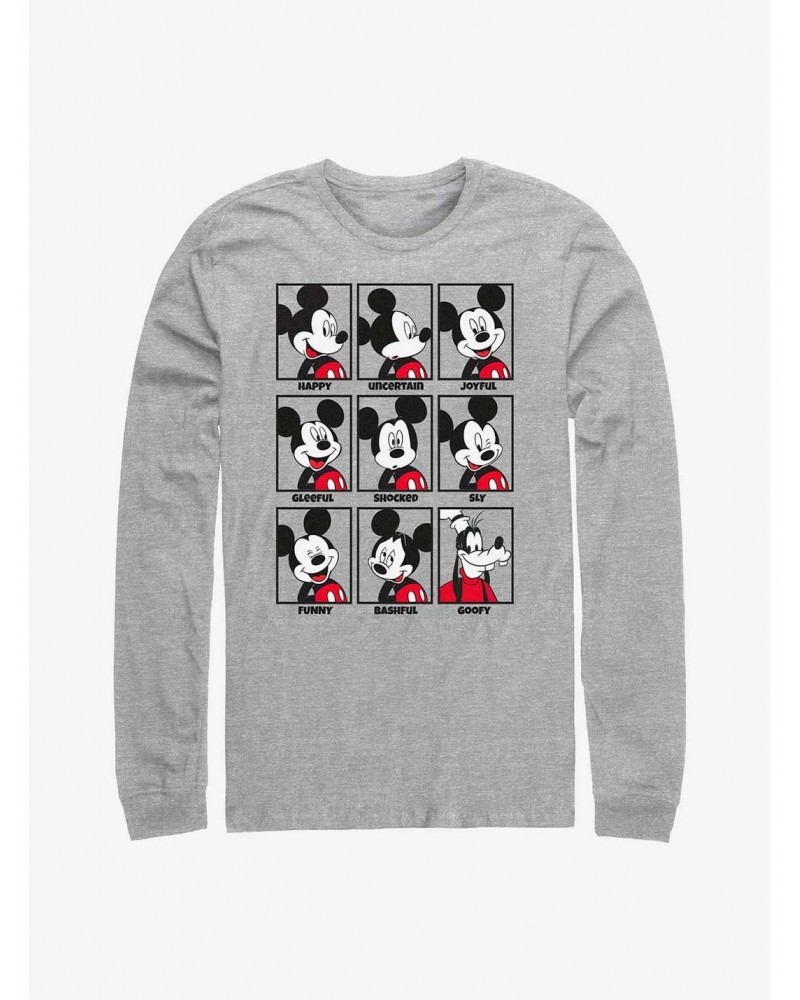 Disney Mickey Mouse Mood Long-Sleeve T-Shirt $10.53 T-Shirts