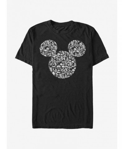 Disney Mickey Mouse Mickey Icons Fill T-Shirt $6.88 T-Shirts