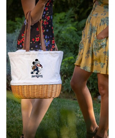 Disney Mickey Mouse NFL New England Patriots Canvas Willow Basket Tote $25.31 Totes