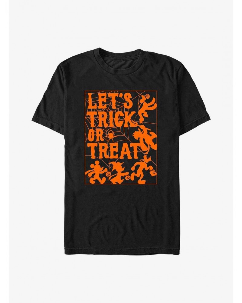 Disney Mickey Mouse Let's Trick or Treat Spiderweb T-Shirt $6.69 T-Shirts