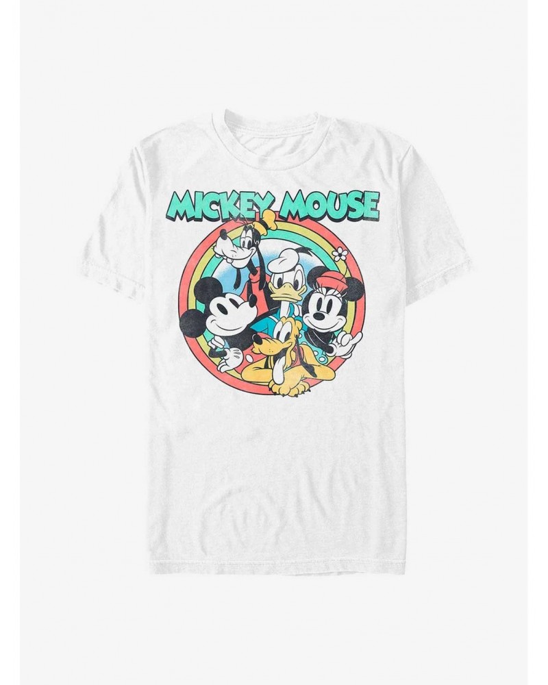 Disney Mickey Mouse Vintage Group Pose Extra Soft T-Shirt $7.42 T-Shirts