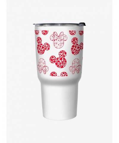 Disney Mickey Mouse Mickey & Minnie Heart Ears Travel Mug $9.81 Mugs