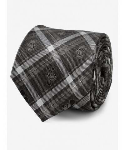 Disney Mickey Mouse Mickey And Friends Charcoal Plaid Tie $28.75 Ties