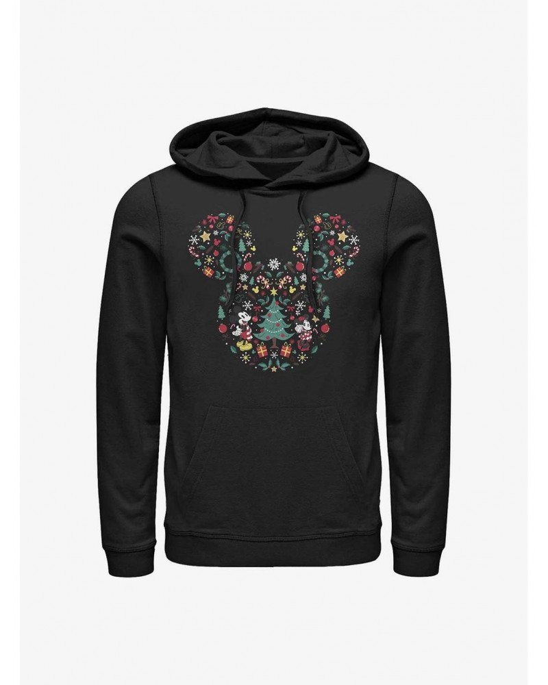 Disney Mickey Mouse Holiday Icon Ear Fill Hoodie $16.88 Hoodies