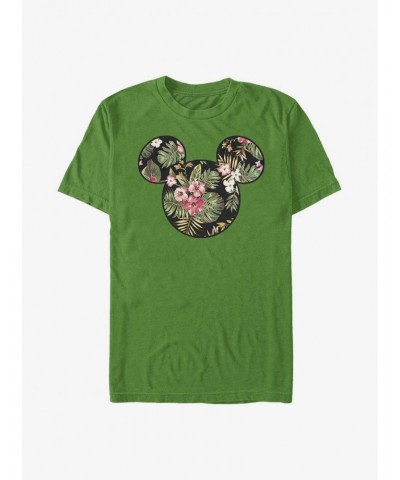 Disney Mickey Mouse Floral Mickey T-Shirt $9.37 T-Shirts