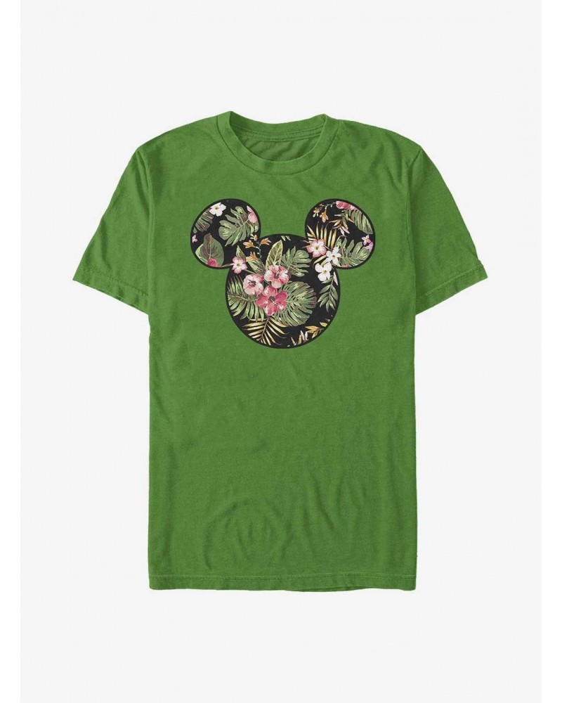 Disney Mickey Mouse Floral Mickey T-Shirt $9.37 T-Shirts