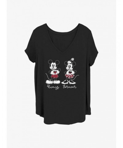 Disney Mickey Mouse Always Forever Girls T-Shirt Plus Size $8.32 T-Shirts