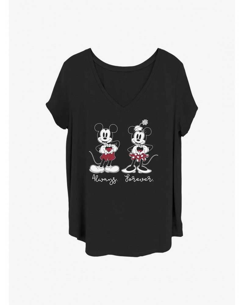 Disney Mickey Mouse Always Forever Girls T-Shirt Plus Size $8.32 T-Shirts