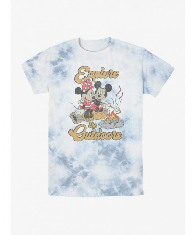 Disney Mickey Mouse Outdoors Campfire Tie-Dye T-Shirt $6.22 T-Shirts