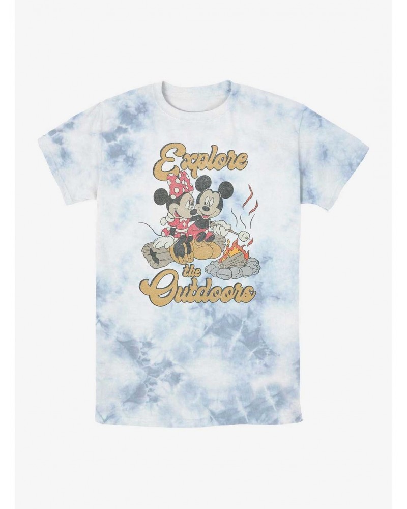 Disney Mickey Mouse Outdoors Campfire Tie-Dye T-Shirt $6.22 T-Shirts