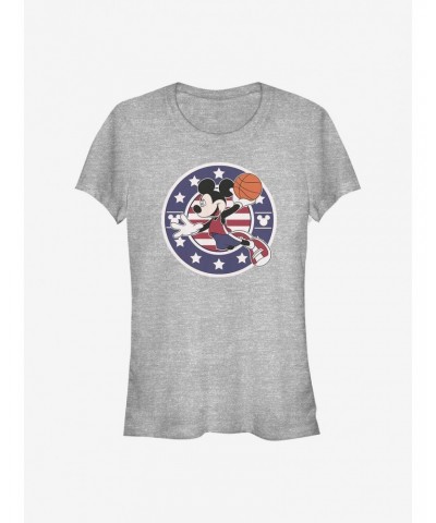 Disney Mickey Mouse Basketball Americana Girls T-Shirt $7.37 T-Shirts