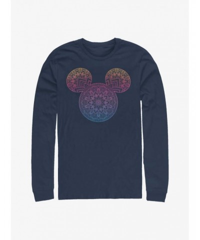 Disney Mickey Mouse Mickey Mandala Fill Long-Sleeve T-Shirt $8.16 T-Shirts