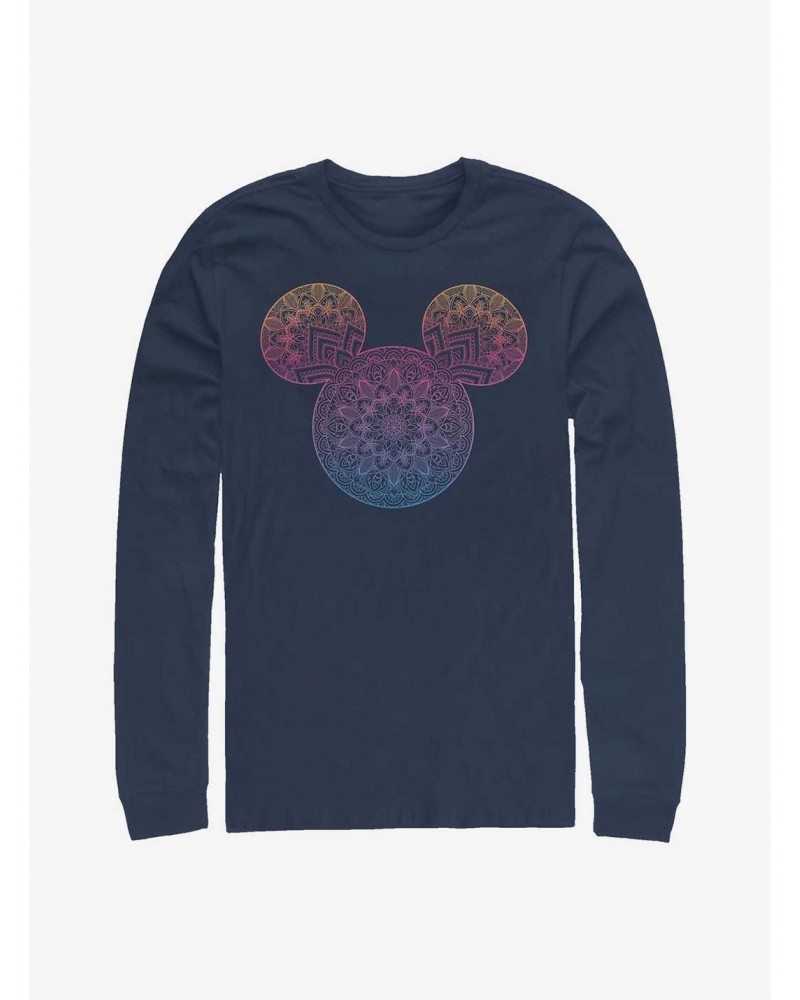 Disney Mickey Mouse Mickey Mandala Fill Long-Sleeve T-Shirt $8.16 T-Shirts