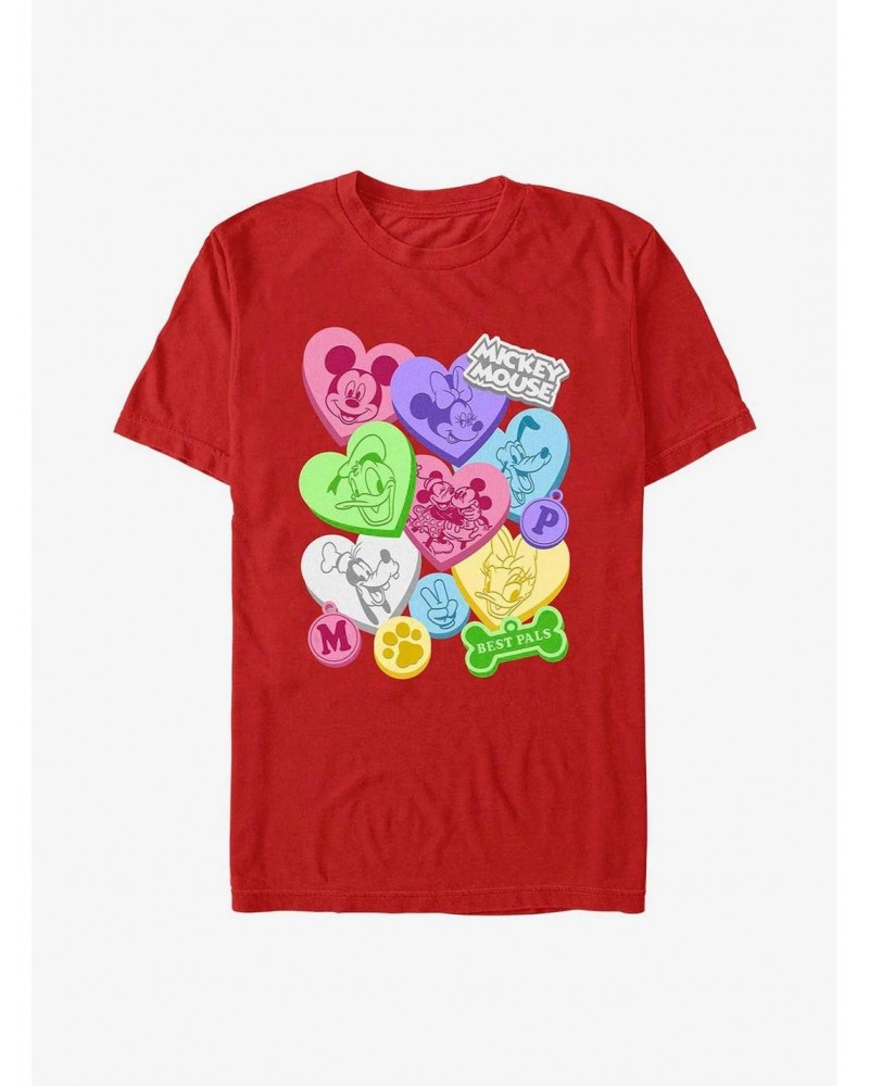 Disney Mickey Mouse Candy Hearts T-Shirt $7.84 T-Shirts