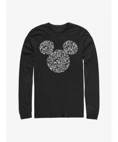 Disney Mickey Mouse Mickey Icons Fill Long-Sleeve T-Shirt $9.21 T-Shirts