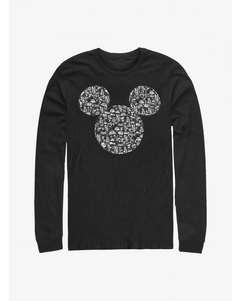 Disney Mickey Mouse Mickey Icons Fill Long-Sleeve T-Shirt $9.21 T-Shirts