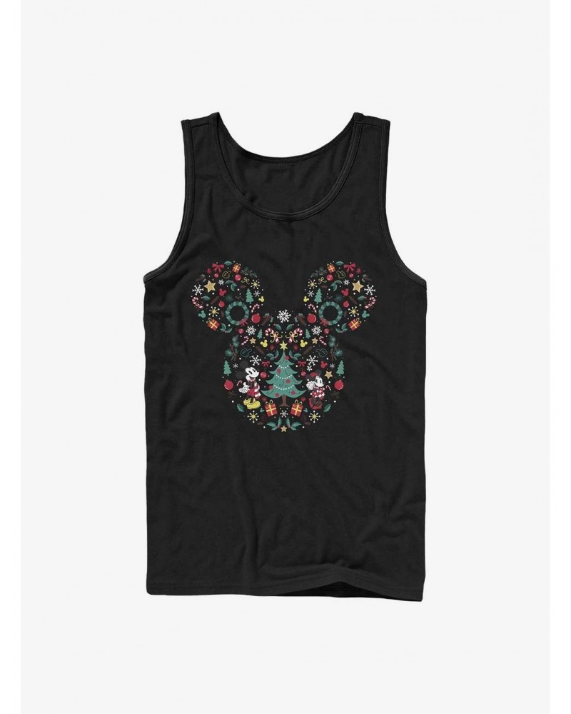 Disney Mickey Mouse Holiday Icon Ear Fill Tank $8.76 Tanks