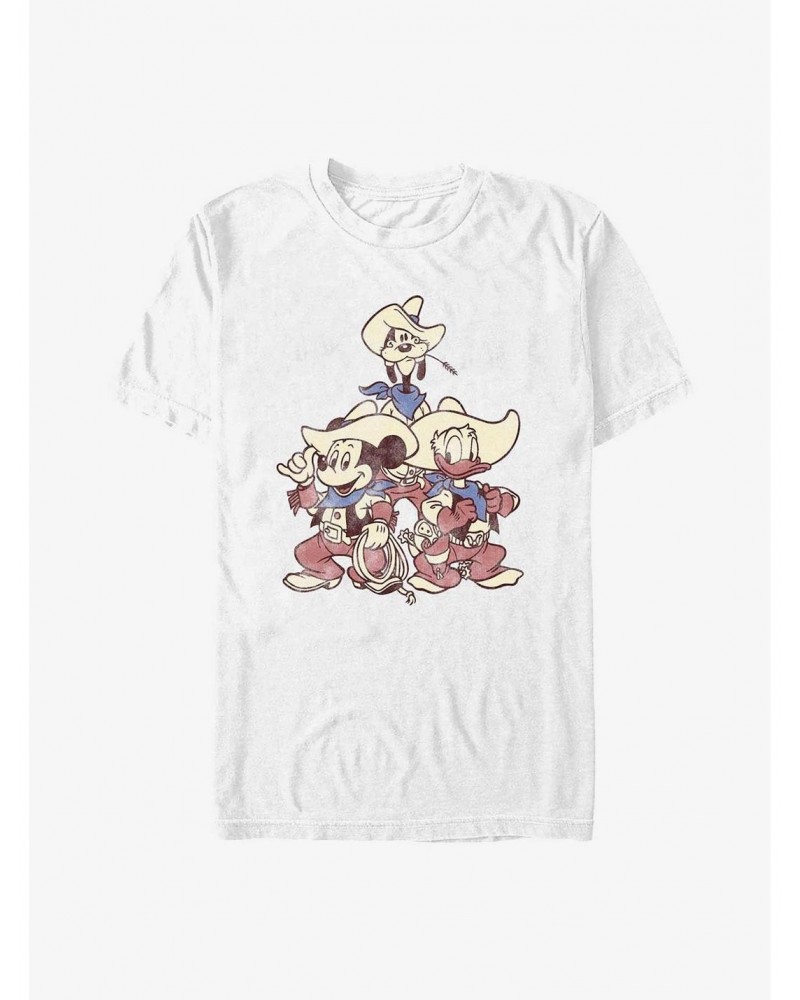 Disney Mickey Mouse Vintage Cowboys Mickey, Goofy, & Donald T-Shirt $8.03 T-Shirts