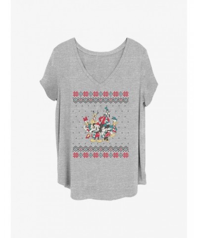 Disney Mickey Mouse Mickey And Friends Christmas Girls T-Shirt Plus Size $11.56 T-Shirts