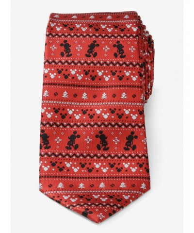 Disney Mickey Mouse Fair Isle Red Men's Tie $7.16 Ties