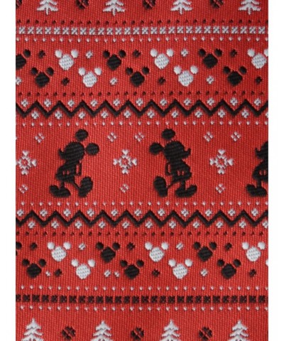 Disney Mickey Mouse Fair Isle Red Men's Tie $7.16 Ties