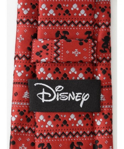 Disney Mickey Mouse Fair Isle Red Men's Tie $7.16 Ties