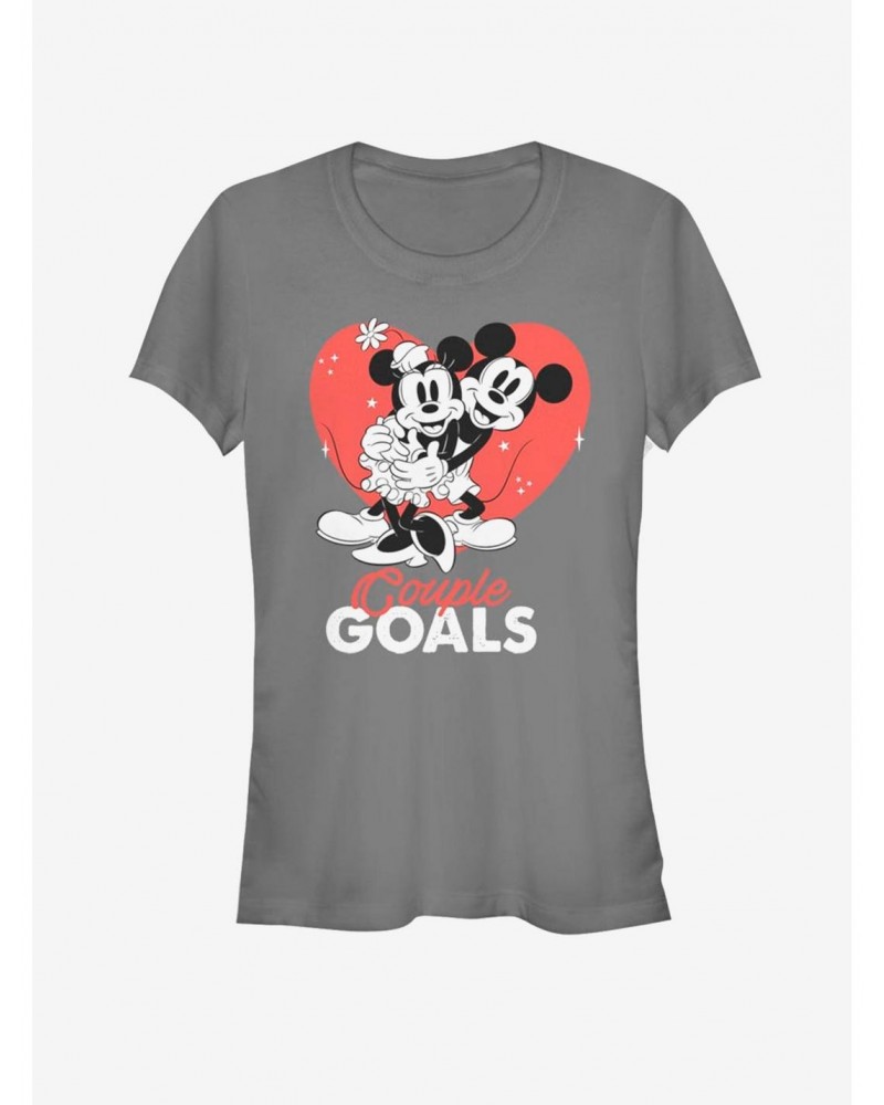 Disney Mickey Mouse And Minnie Mouse Couple Goals Valentine Girls T-Shirt $6.97 T-Shirts