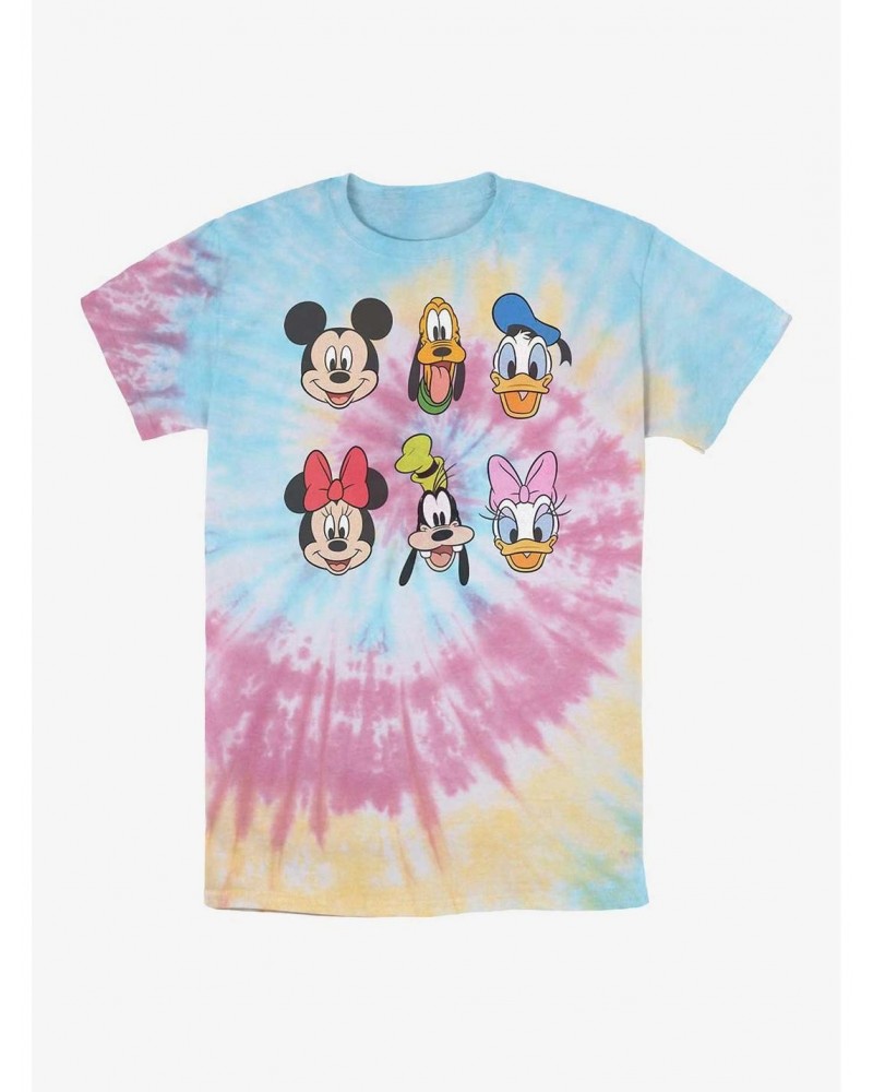 Disney Mickey Mouse Friends Faces Tie Dye T-Shirt $7.87 T-Shirts