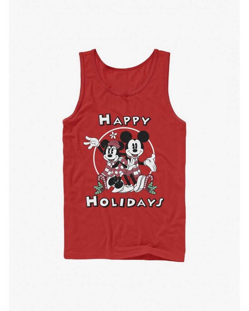 Disney Mickey Mouse Mickey & Minnie Holiday Tank $9.36 Tanks