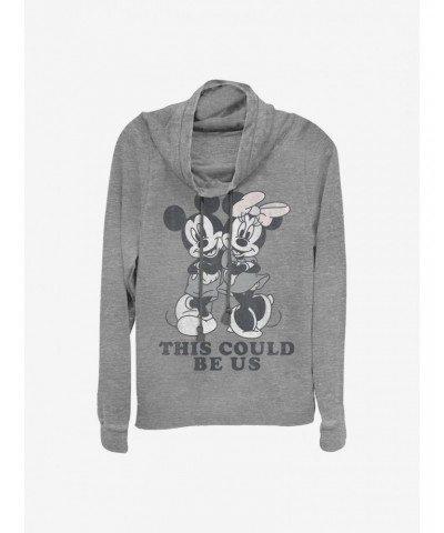 Disney Mickey Mouse Could Be Us Cowlneck Long-Sleeve Girls Top $17.96 Tops