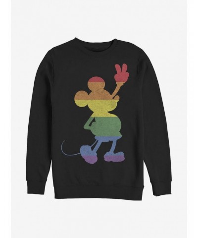 Disney Mickey Mouse Love Is Love Pride Mickey Crew Sweatshirt $9.74 Sweatshirts