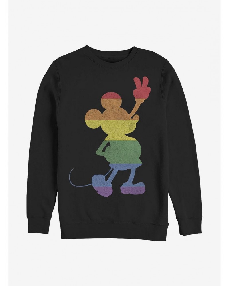 Disney Mickey Mouse Love Is Love Pride Mickey Crew Sweatshirt $9.74 Sweatshirts