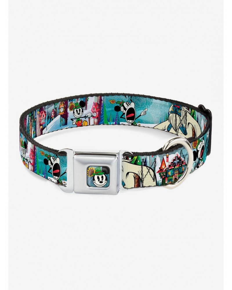 Disney Mickey Mouse Minnie Yodelberg Seatbelt Buckle Dog Collar $7.72 Pet Collars