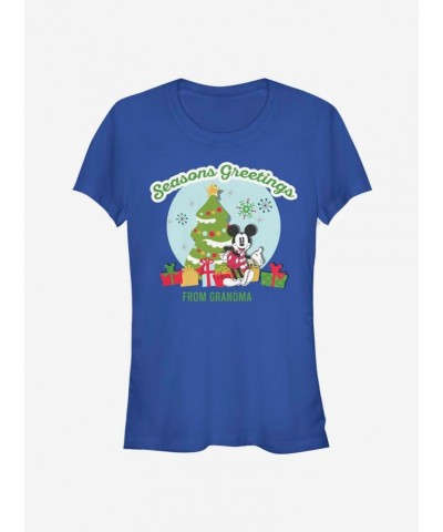 Disney Mickey Mouse Seasons Greetings From Grandma Classic Girls T-Shirt $8.37 T-Shirts