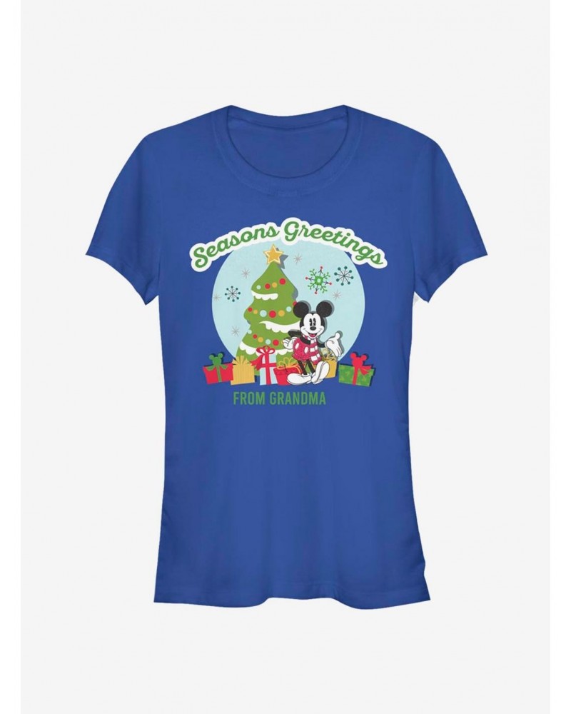 Disney Mickey Mouse Seasons Greetings From Grandma Classic Girls T-Shirt $8.37 T-Shirts