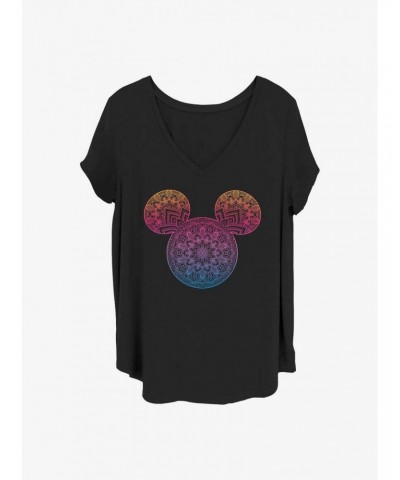 Disney Mickey Mouse Mickey Mandala Fill Girls T-Shirt Plus Size $11.10 T-Shirts