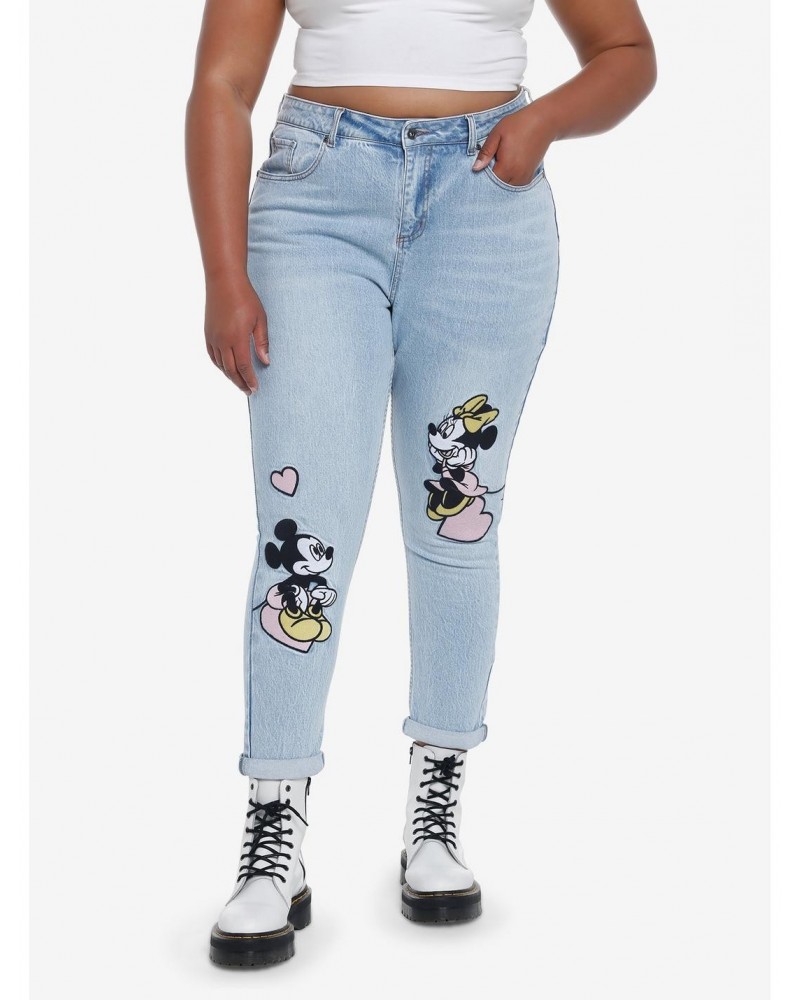 Her Universe Disney Mickey Mouse & Minnie Mouse Mom Jeans Plus Size $15.33 Jeans