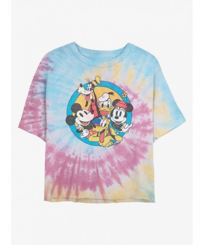 Disney Mickey Mouse Original Buddies Tie Dye Crop Girls T-Shirt $9.04 T-Shirts