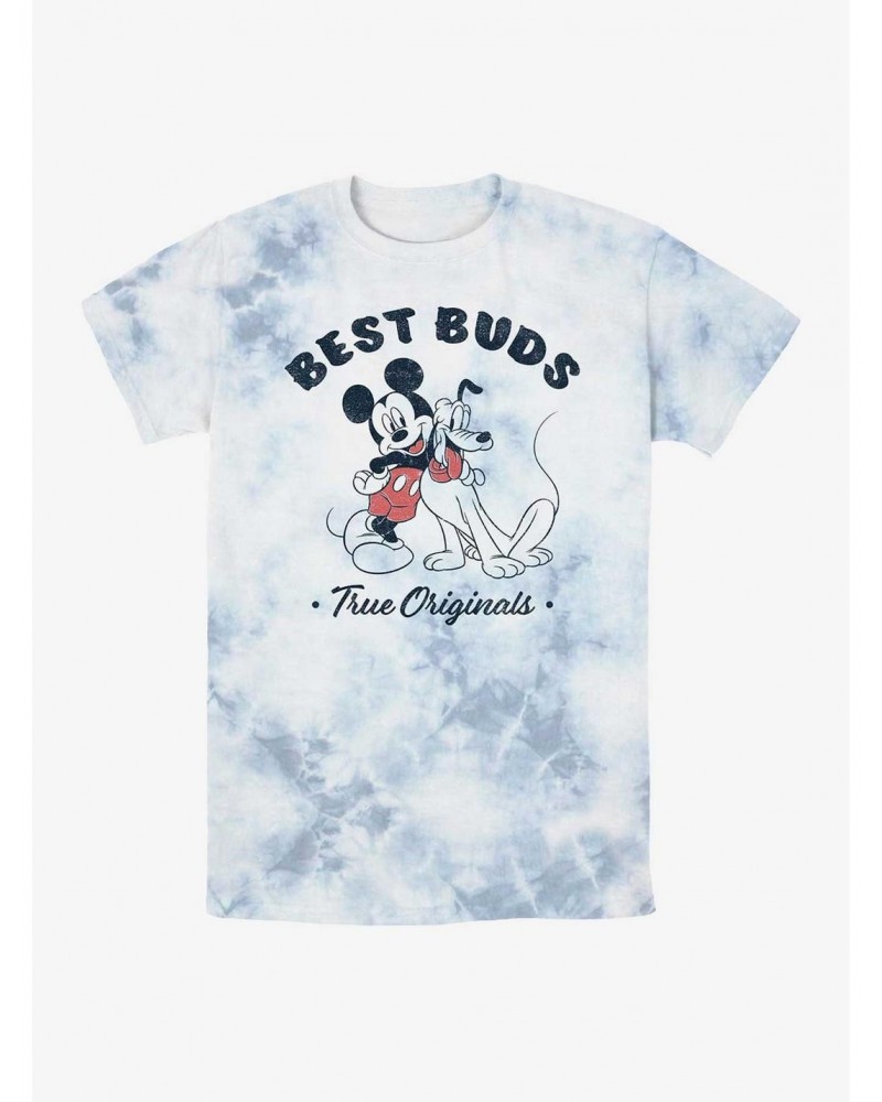 Disney Mickey Mouse Best Buds Mickey & Pluto Tie-Dye T-Shirt $10.36 T-Shirts