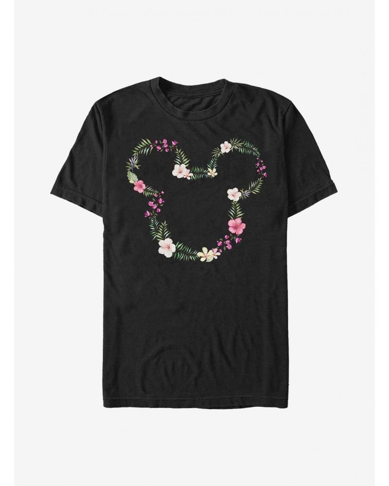 Disney Mickey Mouse Floral Mickey T-Shirt $8.80 T-Shirts