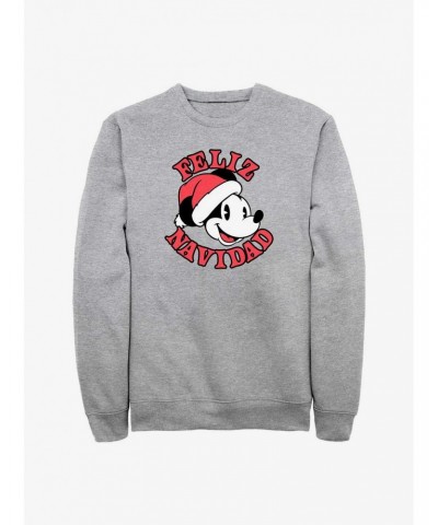 Disney Mickey Mouse Feliz Navidad Merry Christmas in Spanish Sweatshirt $8.86 Sweatshirts