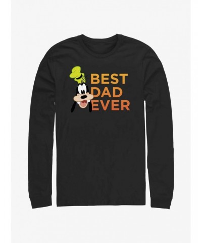 Disney Mickey Mouse Goofy Best Dad Ever Long Sleeve T-Shirt $10.00 T-Shirts