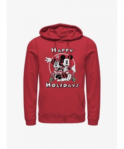 Disney Mickey Mouse Mickey & Minnie Holiday Hoodie $13.29 Hoodies