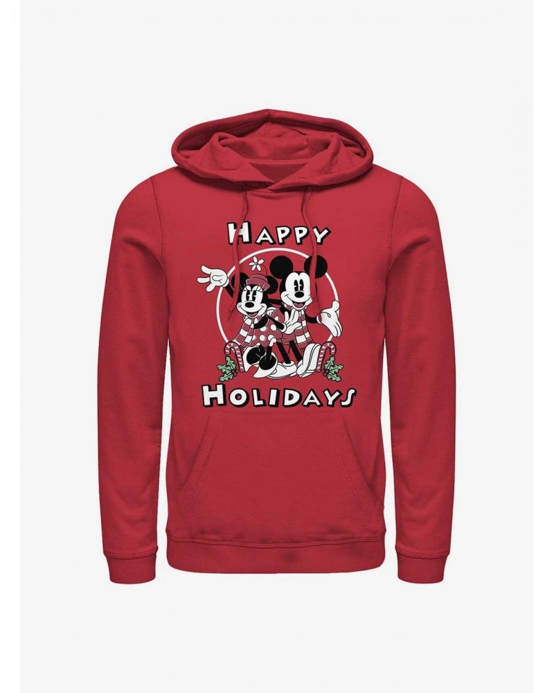 Disney Mickey Mouse Mickey & Minnie Holiday Hoodie $13.29 Hoodies