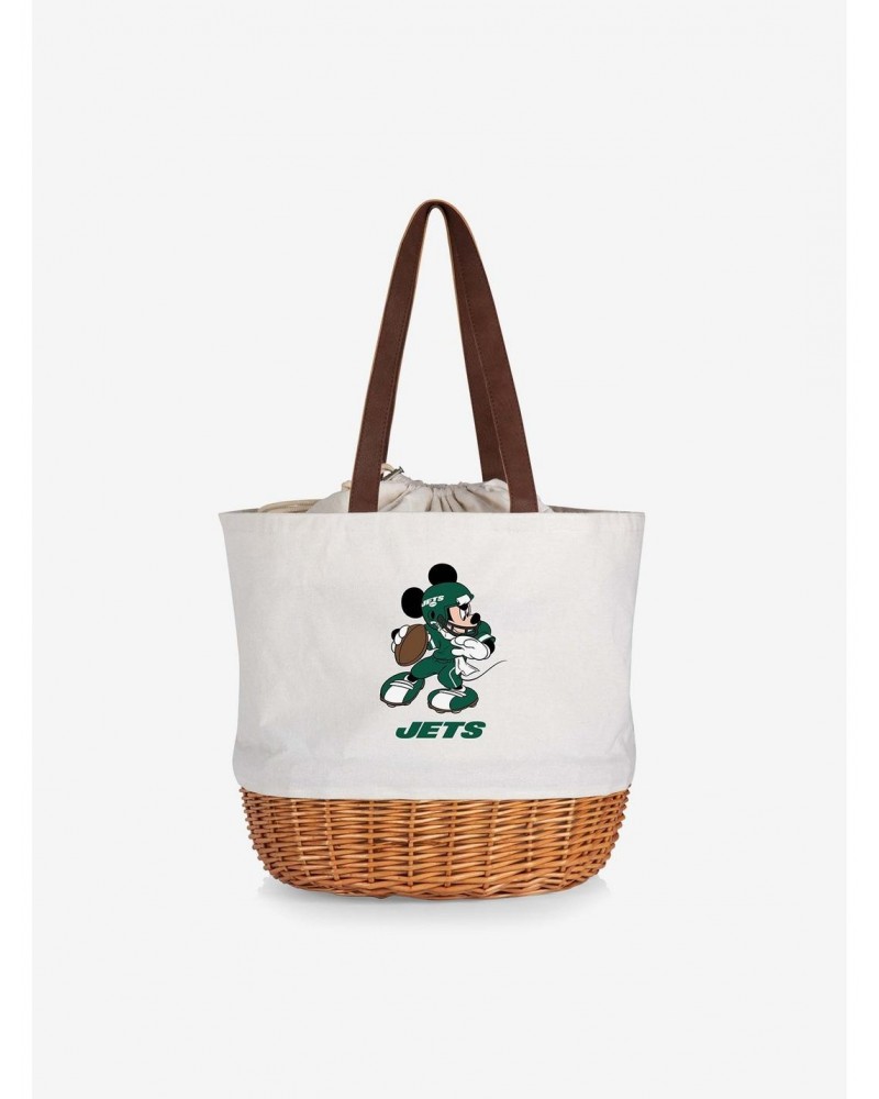 Disney Mickey Mouse NFL New York Jets Canvas Willow Basket Tote $25.31 Totes