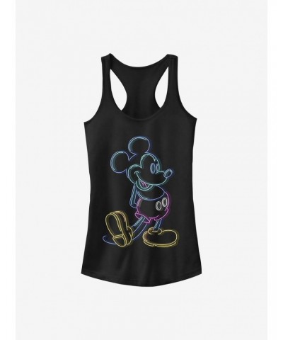 Disney Mickey Mouse Neon Mickey Girls Tank $5.98 Tanks